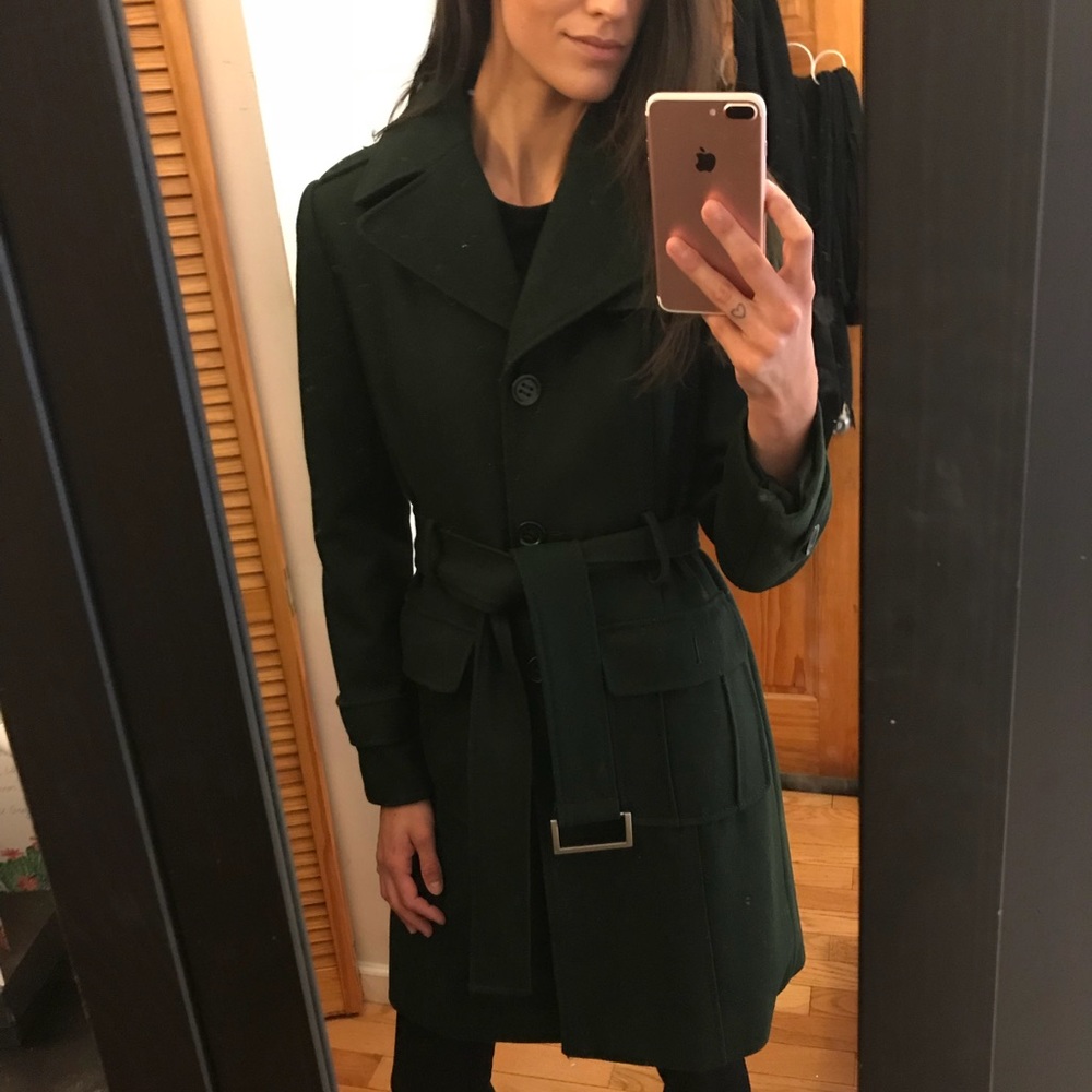 Kenneth Cole Reaction Wool Trench Coat